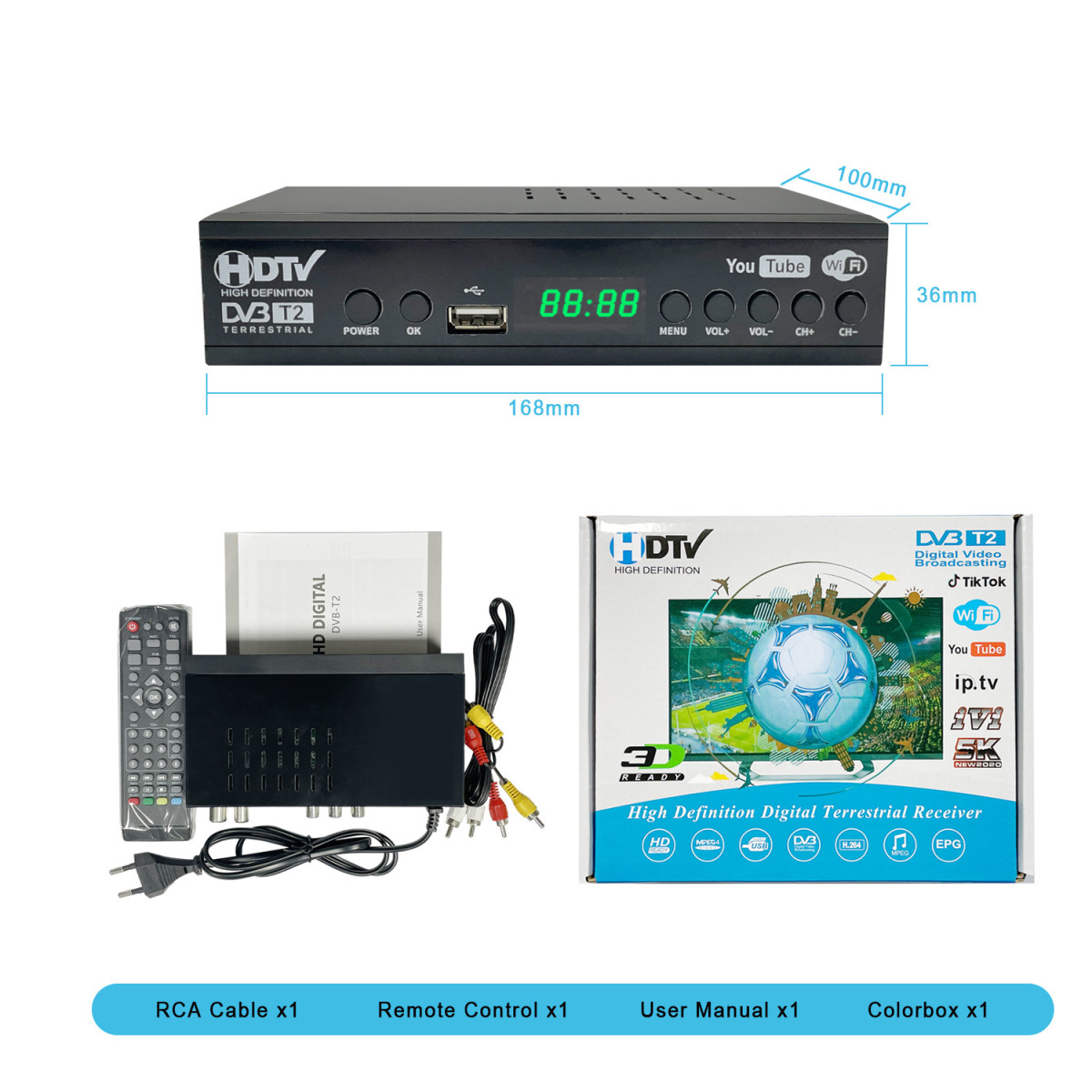 跨境源头工厂DVB-T2印尼WiFi数字电视地面波机顶智能