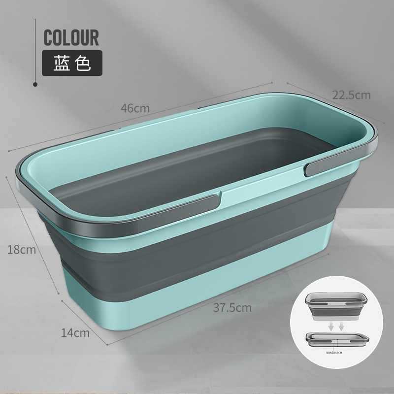 拖把桶长方形可折叠大号平板家用加厚水桶拖地桶盆单桶洗涮拖布桶