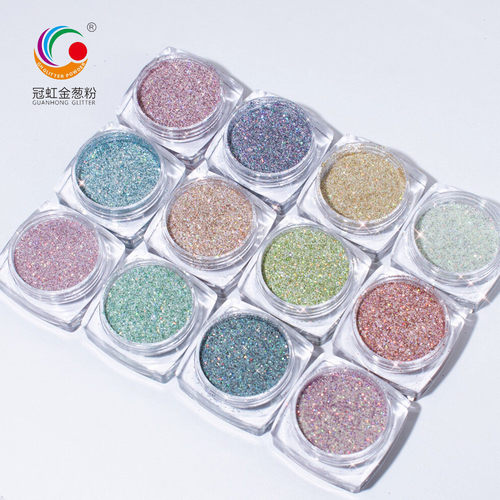 新款金葱粉渐变镭射细薄美甲粉diy亮彩妆眼影细闪粉多彩亮片