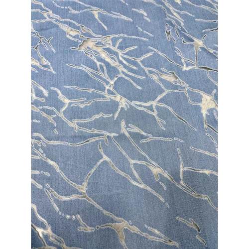 源头厂家彩色休闲烧花烂花牛仔面料镂空时尚服装面料烧花4547#