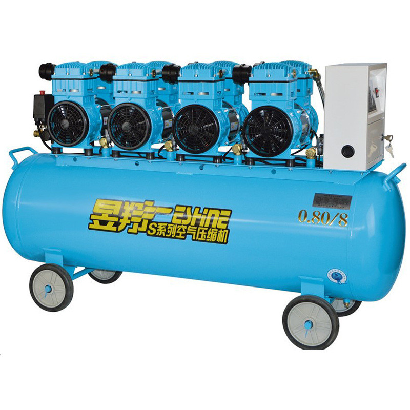 热销昱油4.4kw铜170l打气泵无翔静音空气压缩机静音气泵木工喷漆