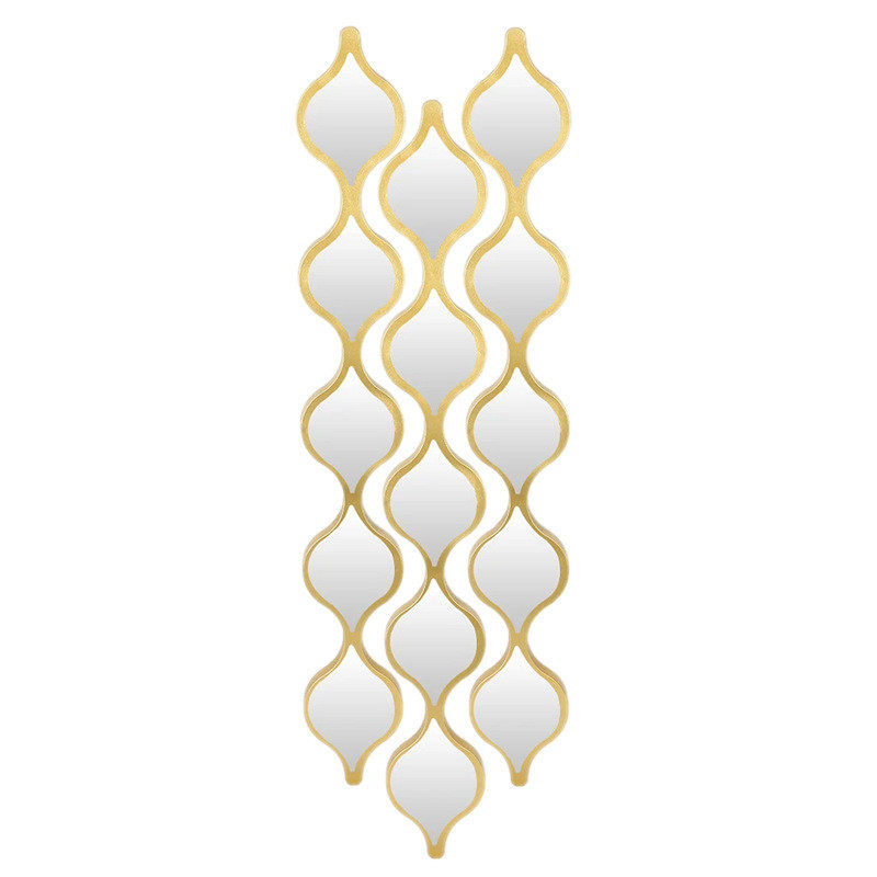 新款玄关壁饰挂件美式组合装饰镜创意轻奢风简约镜子贴墙装饰