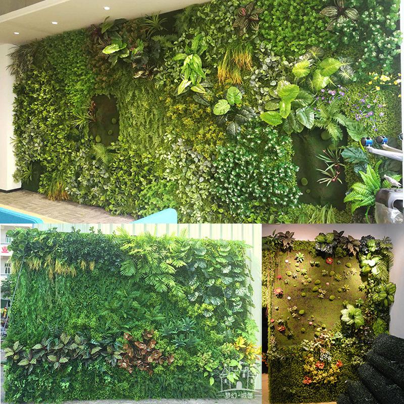 面装饰绿色塑料草坪仿真植物墙假花室内阳台门头形象仿真草植物墙
