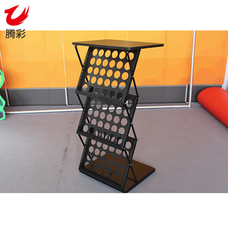 厂家直供铁合金折叠a4资料展示架宣传杂志架资料金属展示架