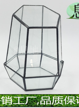 16035k包邮!玻璃直销微景观几何多肉植物玻璃花房多肉工厂花房