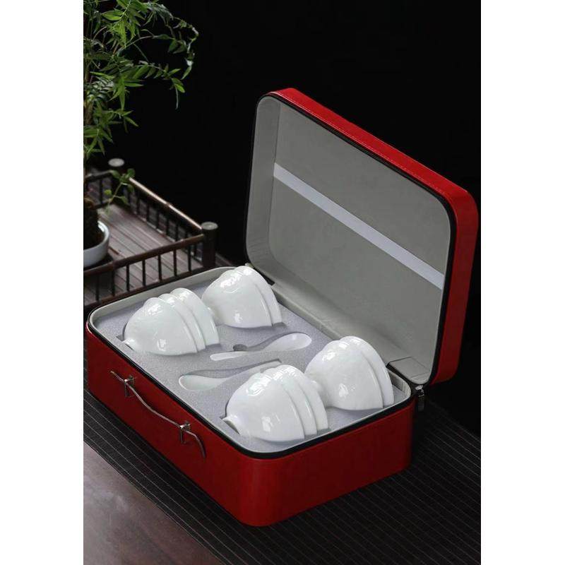 德化羊脂玉白瓷陶瓷耐高温家用烫手精致中式浮雕不米饭汤碗餐具,餐饮具,西餐餐具套装,淘宝优惠券,粉丝福利购,淘宝优惠卷