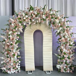 婚礼花拱门橱窗布置仿真花装 饰人造花花拱门 饰婚庆舞台道具装