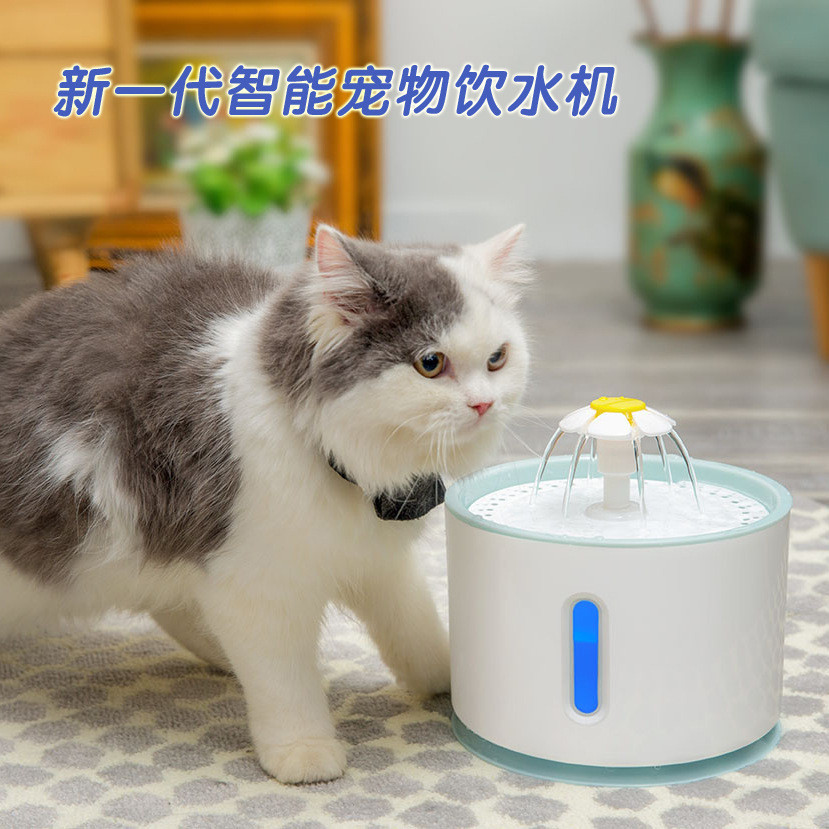 智能宠物饮水机喂水器活水循环led夜光缺水自动断水直厂家批