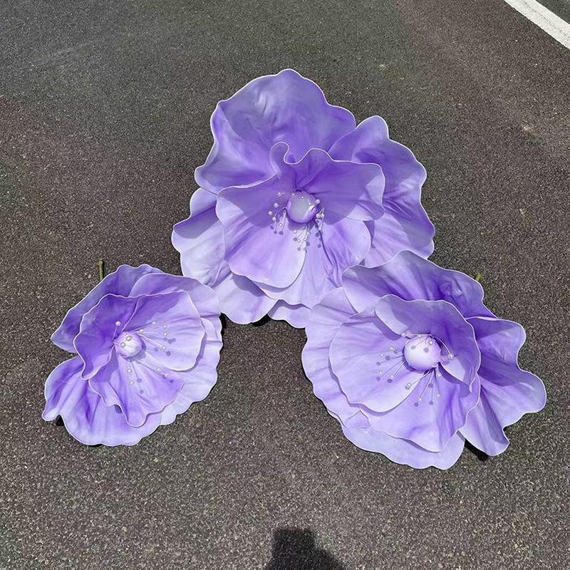 新款婚庆道具泡沫丝网花婚礼舞台布置花橱窗摆件拍摄道具成品路引