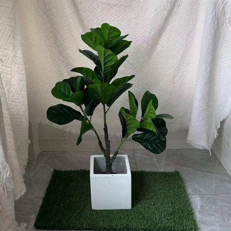 仿真绿植琴叶榕假树家居客厅商场店铺橱窗落地餐厅盆栽装饰摆件