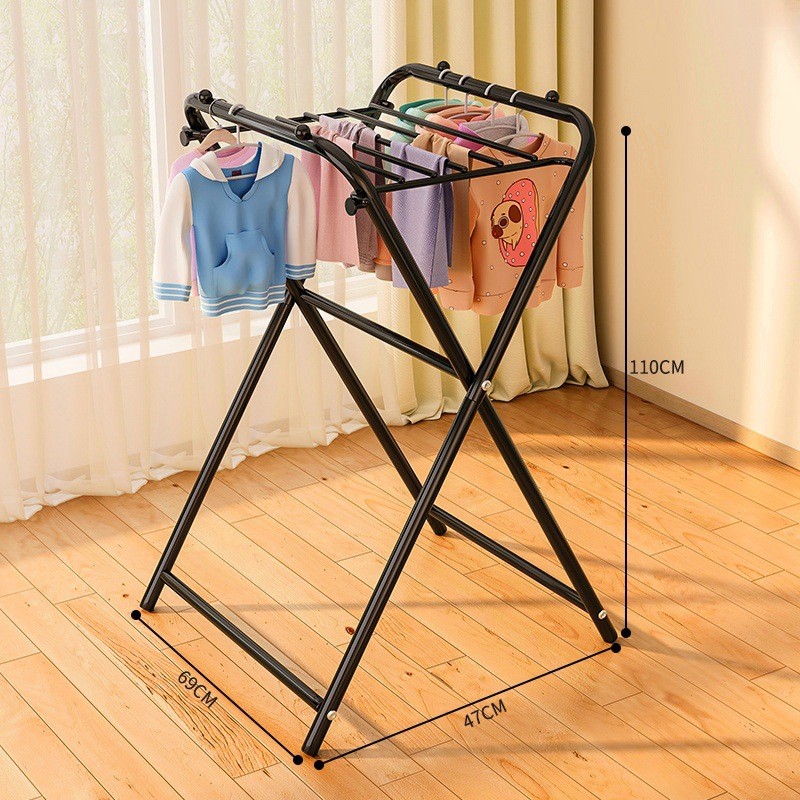 折叠晾衣架落地家用架子卧室晒衣宿舍简易衣服架子飘窗凉衣架阳台