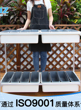 新品厂家直销棉绳种菜盆套装可移动菜架立体种植蔬菜sc04储水懒人