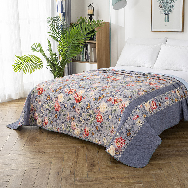 绗缝两面用榻榻米床盖四季通用炕盖农村大炕防滑夹棉床单罩专用炕