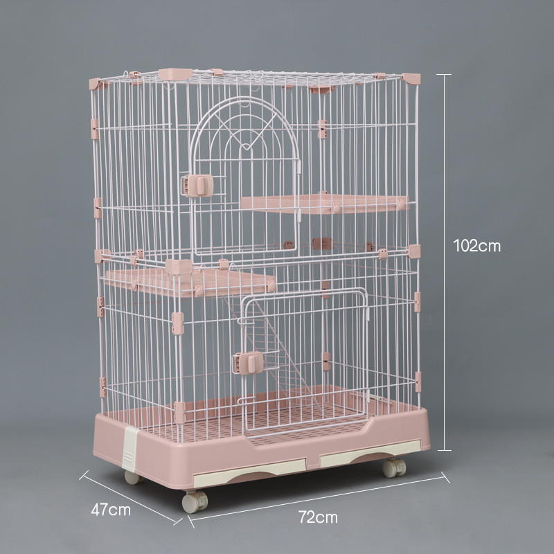 创逸猫笼子家用室内超大自由空间猫咪窝房子猫舍小型号两层三层猫