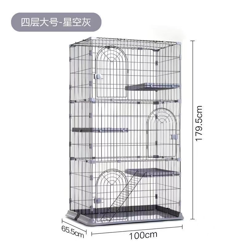 猫笼子家用室内别墅幼猫屋超大号自由空间厕所三层带双层一体猫舍