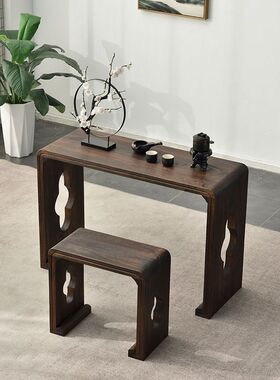 z苎1古琴桌凳烧桐木实木古琴桌整体仿古琴桌古琴共鸣桌国学书法桌