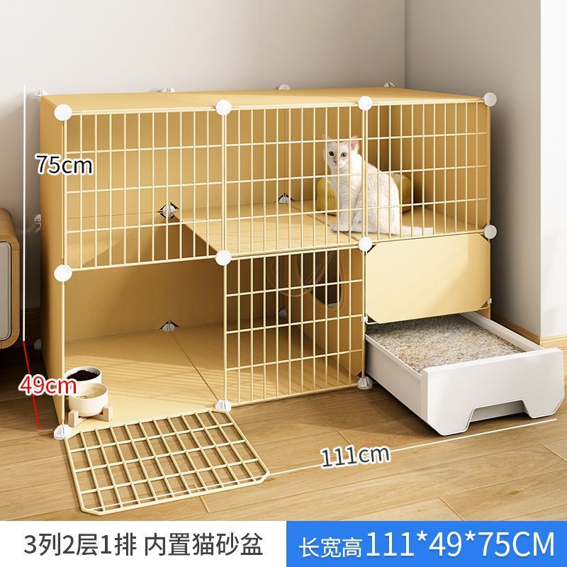 猫笼子家用室内幼猫两层猫咪猫柜猫舍猫屋别墅不占地猫窝厕所一体