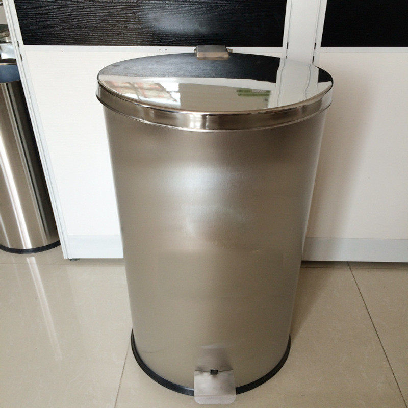 不锈钢港式脚踏垃圾桶 家用特大号商场物业酒店垃圾桶金属环卫