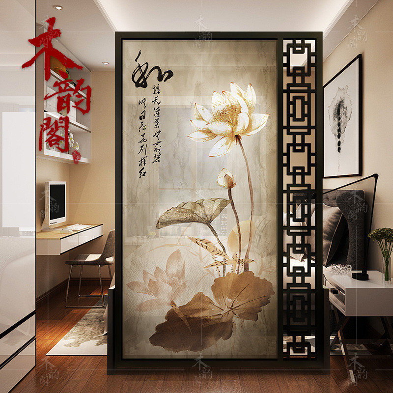 新中式时尚进门玄关屏风隔断客厅简约现代禅意卧室遮挡家用小户型
