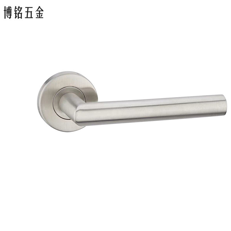 304不锈钢弯管直角把手分体锁 通道防火门锁 简易执手锁单斜舌锁