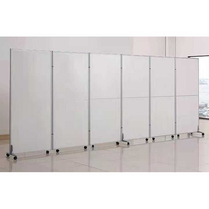 办公室移动屏风广告折叠可带轮推拉工厂车间办公固定活动隔断墙
