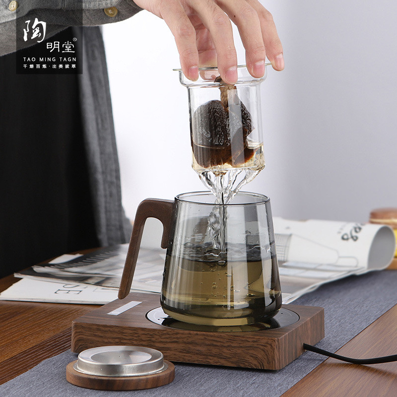 RI0T恒温杯垫可烧水冬天加热100度办公室茶壶茶杯保温底座