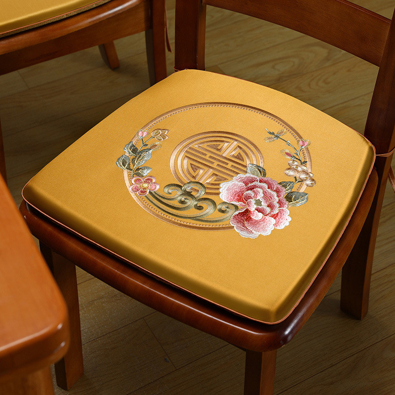 实木餐桌马蹄形垫子新中式凳坐垫梯形餐椅垫高档垫红木椅子垫座垫