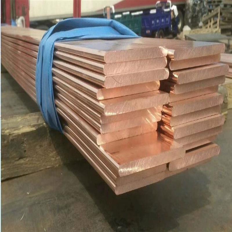 供应纯铜圆角母排易焊接纯铜母线镀锌镀锡紫铜排tmr50*5卷排