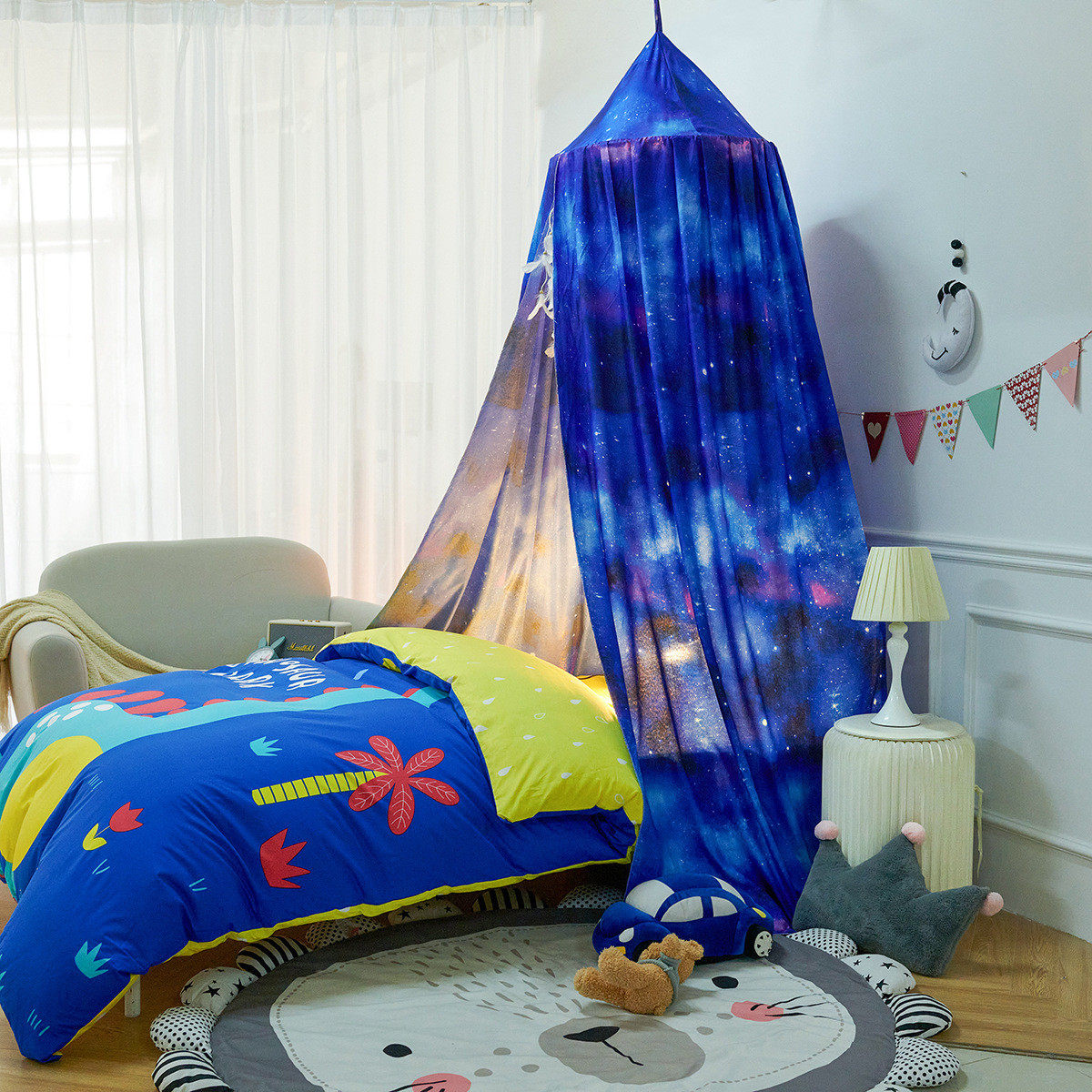 家用床头帐篷星际系列儿童床幔蚊帐圆顶遮光新款床帘