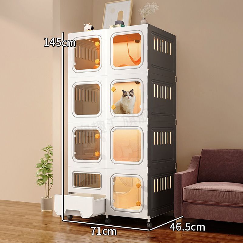 猫别墅猫砂盆一体厕所室内超大自由空间不占地猫屋猫窝家用猫笼子