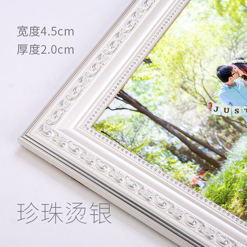 gju8欧式实木相框定制拼图十字绣画框框架182436寸40英寸外裱