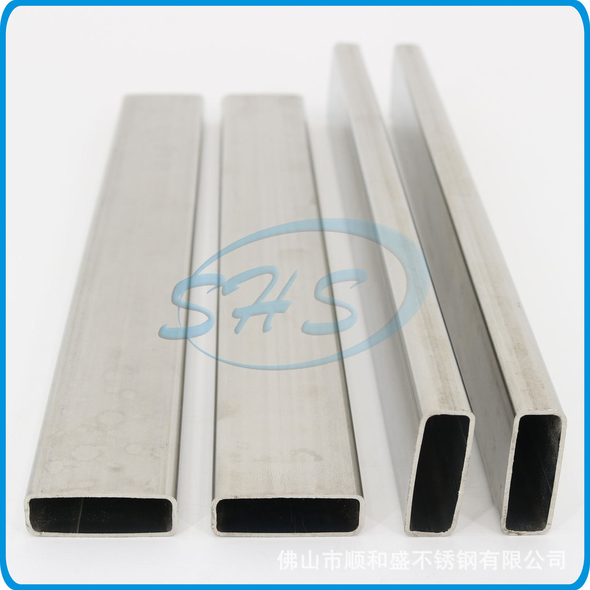 sus304不锈钢大扁管可装饰楼梯扶手用33x200x2.0建筑激光开孔