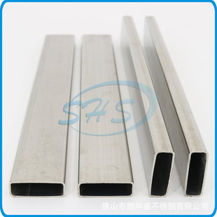 sus304不锈钢大扁管可装 饰楼梯扶手用33x200x2.0建筑激光开孔