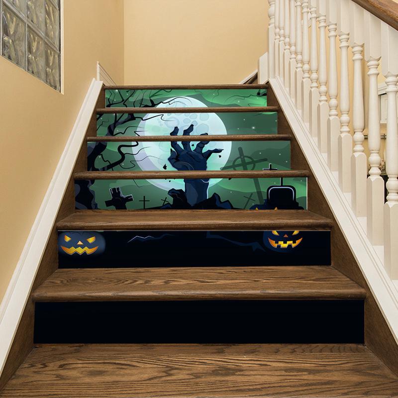 lt055楼梯贴万圣节立体贴纸3d仿真可移防水墙贴卧室客厅diy墙纸
