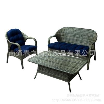 热销花园户外防水防晒长椅坐垫靠背三件套藤椅跨境秋千椅垫