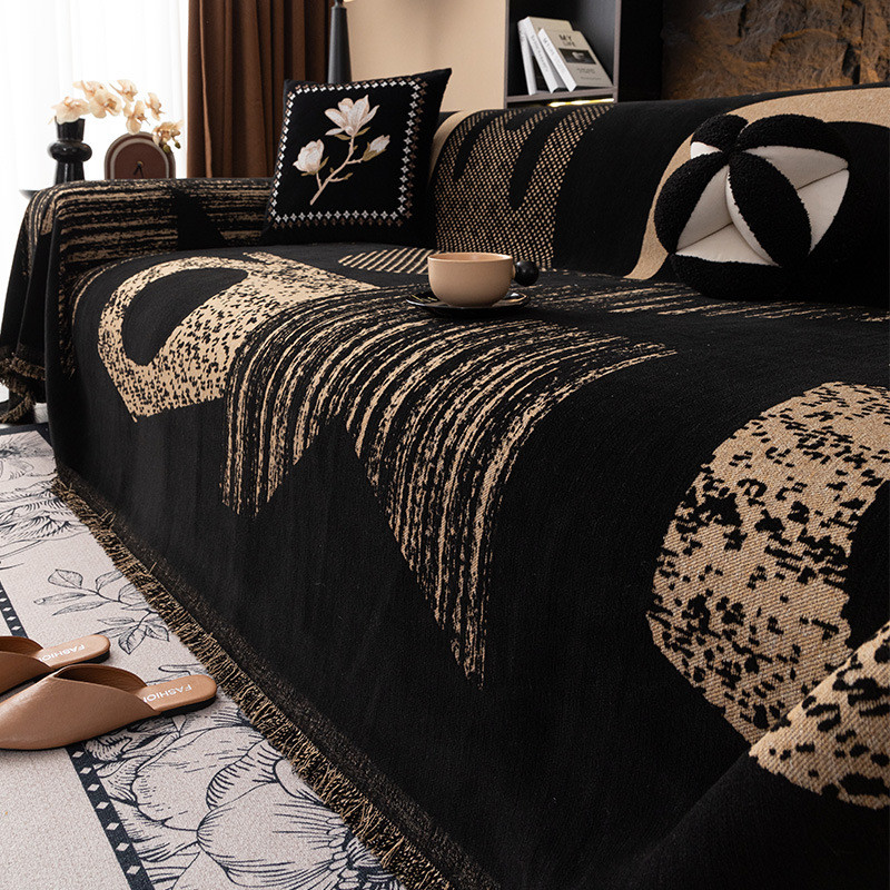 中古风氛围感沙发盖布轻奢高级感套沙发巾一整张全盖复古法式罩毯