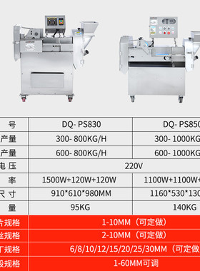 学校食堂切菜机商用电动厨房蔬菜切丝片丁段双头多功能器切菜机