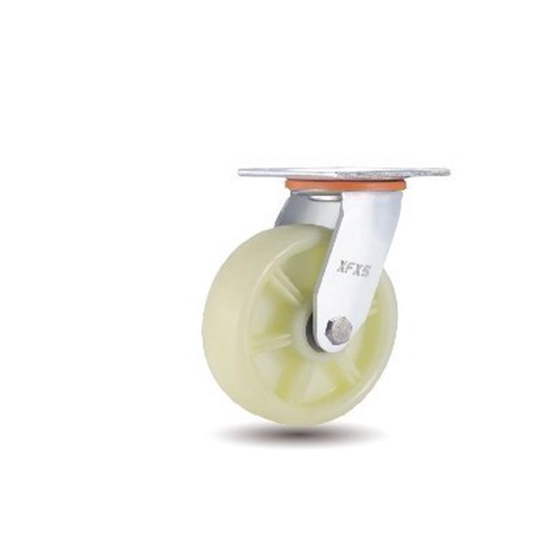 尼龙重型双轴白xfxs万向轮4寸5寸6寸8寸推车工业脚轮兴锋