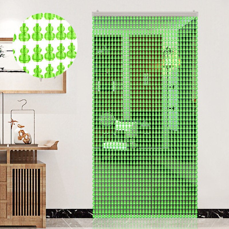 门帘珠子水晶珠帘卧室吊饰好看的新款玄关隔断门对门挂帘子卫生间