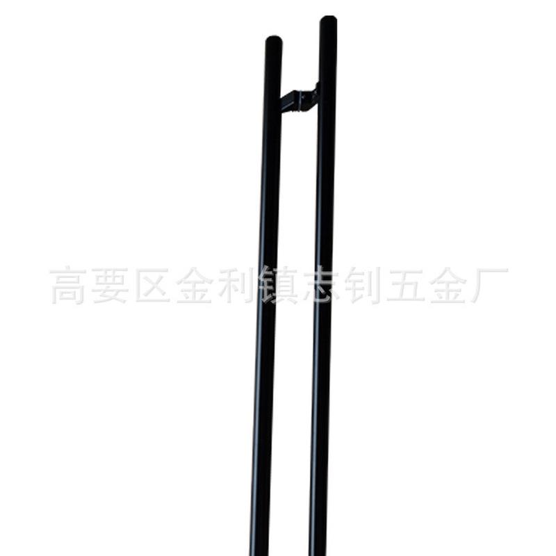 玻璃门拉手不锈钢黑色把手ktv大门厂家拉手大批发新中式酒店把手