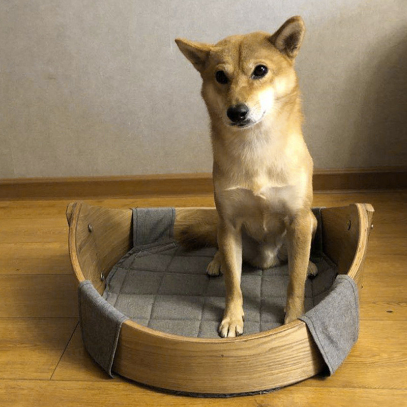 热销宠物窝木质宠物狗窝猫窝户外阳台可拆洗舒适通用中小型犬猫咖