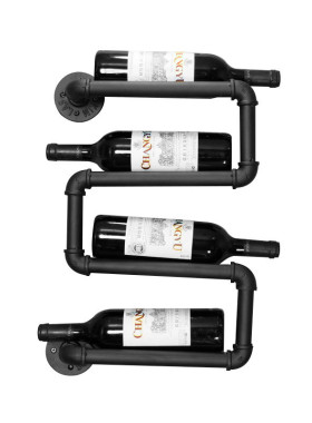 中闽廖氏美式酒馆壁挂红酒架子复古厂家直销酒吧铁艺挂墙葡萄酒架