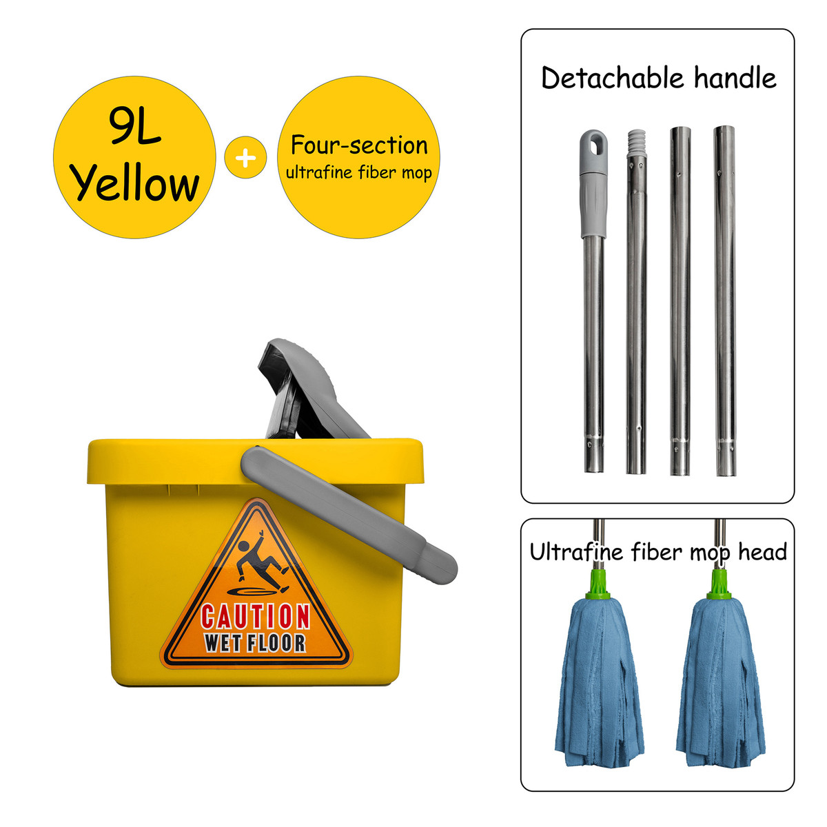 可伸缩超细纤维家用拖把免手洗懒人拖把桶墩布挤压拖地套装