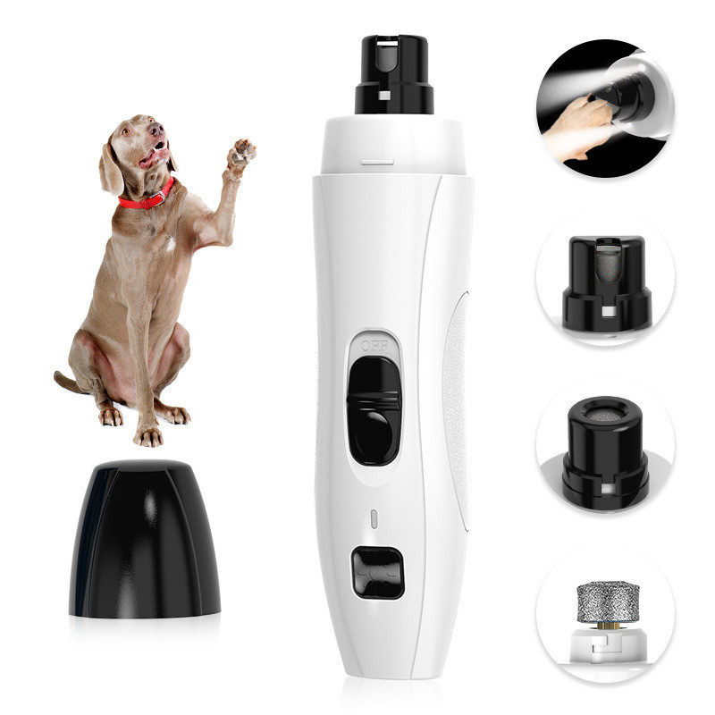 新款宠物磨甲修led灯光狗狗猫咪电动器甲钳剪指甲刀磨甲器