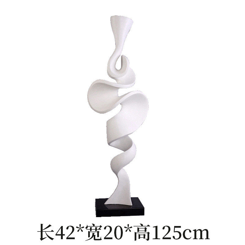 现代简约纽带几何扭曲客厅设计师样板房摆件书房落地雕塑软装饰品