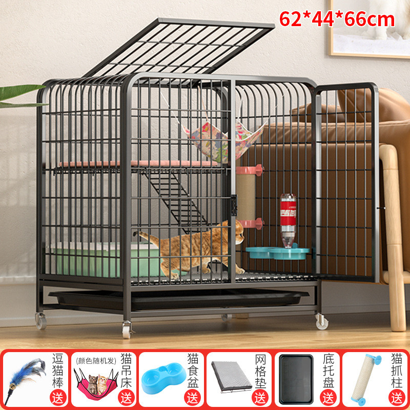 大号宠猫笼猫别墅加厚方管猫笼子腆家用猫窝猫舍猫房