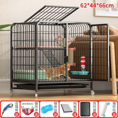 大号宠猫笼猫别墅加厚方管猫笼子腆家用猫窝猫舍猫房