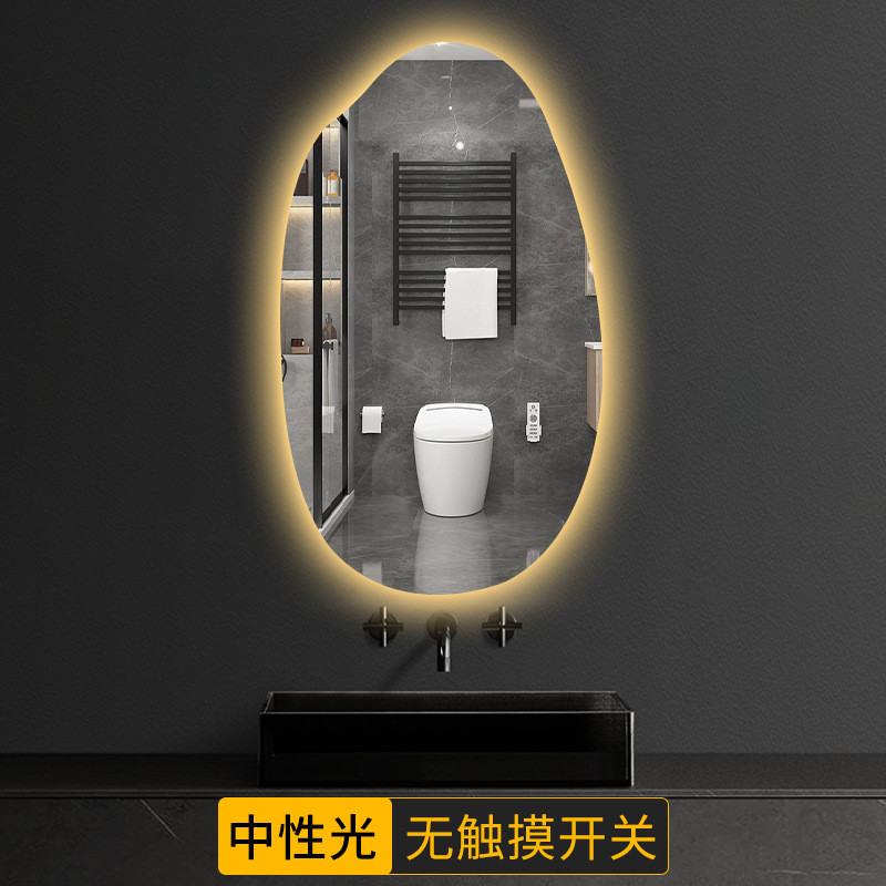 异形镜子发光镜子智能镜化妆镜梳妆镜家用个性创意浴室镜简约