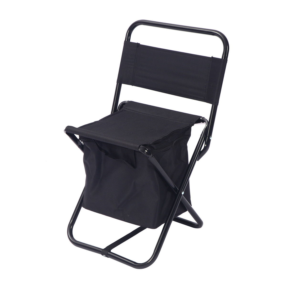 便携户外折叠冰包野营带储物包凳子靠背小马扎多功能休闲椅钓鱼椅