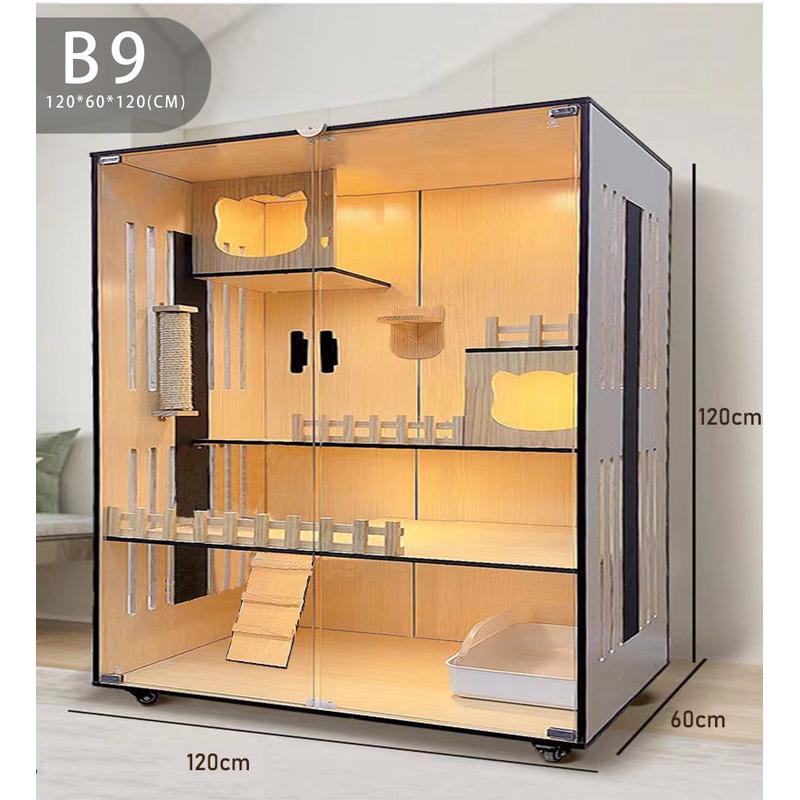 网红猫别墅家用猫柜子猫笼防水猫窝室内猫笼子大猫咪房子猫屋猫舍